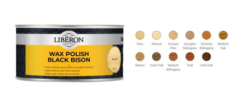 Liberon black bison wax polish - bison,